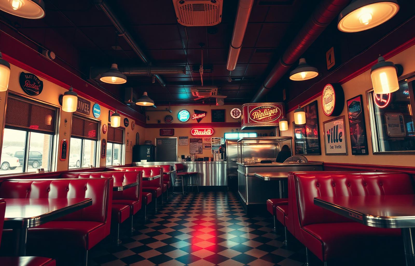 Vintage diner interior